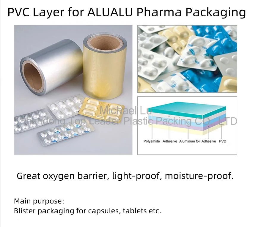 60 Micron Clear PVC Film for Cold Form Blister Alu-Alu