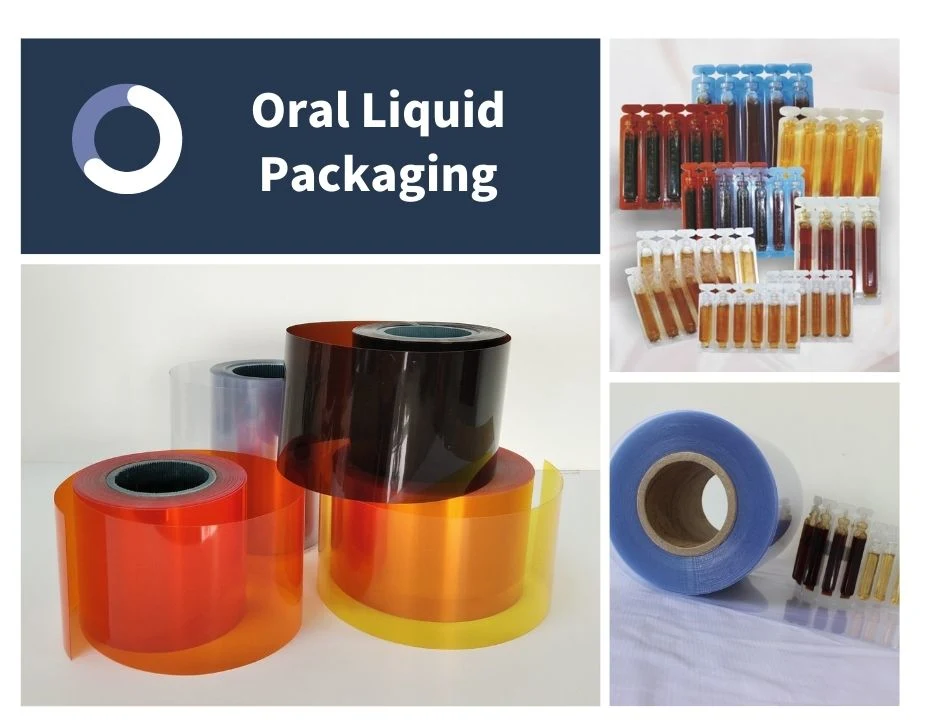 0.3mm Transparent PVC/PE Laminated Film for Oral Liquid Packing