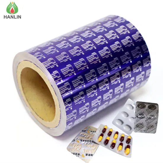 Customized Heat Sealed Aluminum Foil Ptp Aluminum Foil for Pharmaceutical Packaging Ptp Aluminum Blister Foil